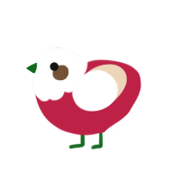 (unnamed), a crimson and cream chicken with a head pattern