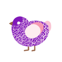 (unnamed), a violet and rose chicken with a double-lace pattern