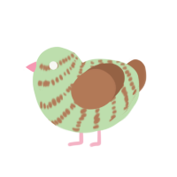 (unnamed), a gluppy and brown chicken with a bar pattern