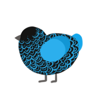 (unnamed), a black and sky chicken with a double-lace pattern