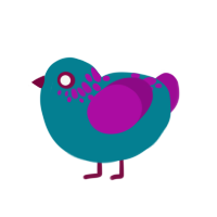 (unnamed), a sea and plum chicken with a neck-speckle pattern