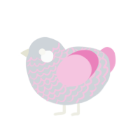 (unnamed), a mist and pink chicken with a lace pattern