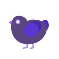 Azu, a overcast and indigo chicken