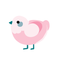 Rosé, a rose chicken with a head pattern