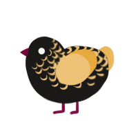 (unnamed), a sable and honey chicken with a half-lace pattern