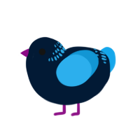 Rave, a tumblr and sky chicken with a neck-band pattern