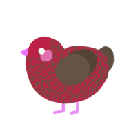 (unnamed), a crimson and bark chicken with a double-lace pattern