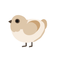 (unnamed), a cream and beige chicken with a head pattern