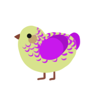 (unnamed), a lemon and amethyst chicken with a half-lace pattern