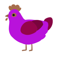 hotel transylvania, a amethyst and maroon chicken