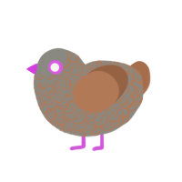 (unnamed), a ash and brown chicken with a double-lace pattern