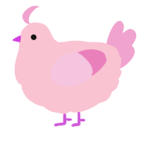 Pinky, a rose and pink chicken