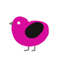 (unnamed), a fuchsia and black chicken