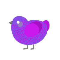 (unnamed), a blurple and amethyst chicken with a lace pattern