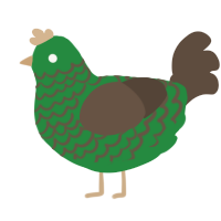 (unnamed), a viridian and bark chicken with a lace pattern