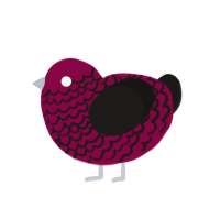 (unnamed), a maroon and sable chicken with a lace pattern