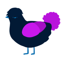 Marcia, a tumblr and amethyst chicken