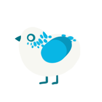 (unnamed), a white and cerulean chicken with a neck-speckle pattern