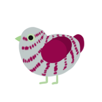 (unnamed), a silver and maroon chicken with a bar pattern