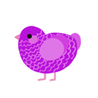 (unnamed), a amethyst and orchid chicken with a lace pattern