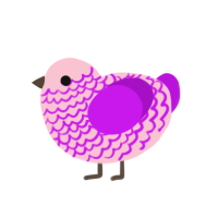 (unnamed), a rose and amethyst chicken with a lace pattern