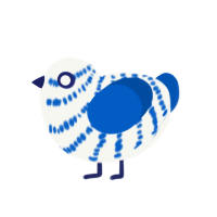 (unnamed), a white and ultramarine chicken with a bar pattern