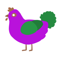 (unnamed), a amethyst and viridian chicken