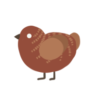 FreddyFazbear, a russet and brown chicken with a half-bar pattern