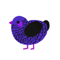 (unnamed), a indigo and black chicken with a lace pattern