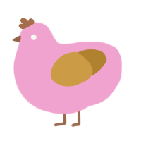 (unnamed), a pink and gold chicken