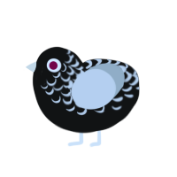 Tomura Shigaraki, a black and silver chicken with a half-lace pattern