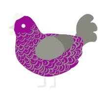 (unnamed), a plum and ash chicken with a double-lace pattern