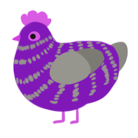 (unnamed), a violet and ash chicken with a bar pattern