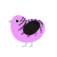 (unnamed), a lavender and sable chicken with a half-bar pattern