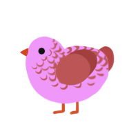 (unnamed), a lavender and red chicken with a half-lace pattern