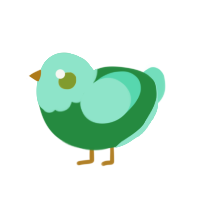 (unnamed), a viridian and mint chicken with a head pattern