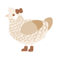 (unnamed), a cream and beige chicken with a lace pattern