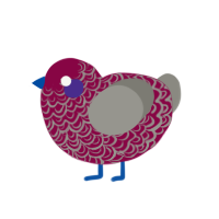 (unnamed), a maroon and ash chicken with a double-lace pattern