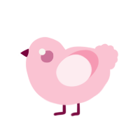 Parry, a rose chicken with a lace pattern