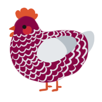 (unnamed), a maroon and mist chicken with a lace pattern