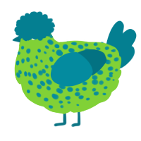 (unnamed), a grass and sea chicken with a speckle pattern