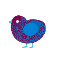 Neon Lights, a wine and sapphire chicken with a double-lace pattern