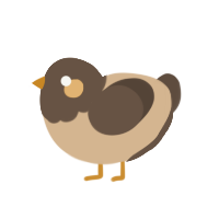 (unnamed), a beige and bark chicken with a head pattern