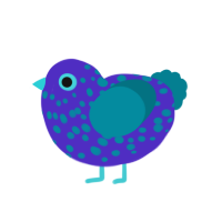 (unnamed), a indigo and sea chicken with a speckle pattern