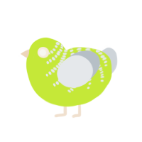 (unnamed), a lime and mist chicken with a half-bar pattern