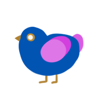 (unnamed), a ultramarine and orchid chicken