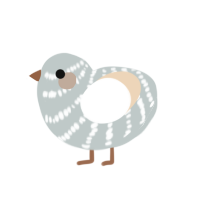 (unnamed), a silver and cream chicken with a bar pattern