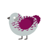 (unnamed), a silver and wine chicken with a half-lace pattern