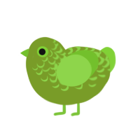 (unnamed), a chartreuse and grass chicken with a half-lace pattern