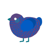 (unnamed), a overcast and ultramarine chicken with a lace pattern